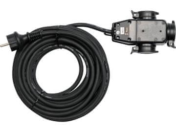YATO PRODUŽNI KABEL S RAZDJELJNIKOM 20m 3x1,5mm2 IP44 16A H07RN-F YT-81162