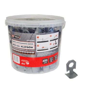 AWTOOLS SUSTAV ZA NIVARANJE PLOČICA STANDARD 1,5 mm - 7-15 mm - KOPČE 400 kom.