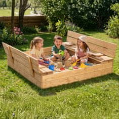 Aga Dječje drveno pješčaniko 120x120 cm