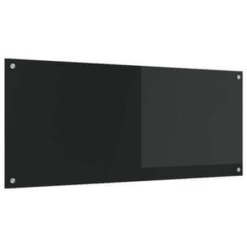 Vidaxl Kuhinjski zid Crna 120 x 50 cm Staklo otporno na udarce