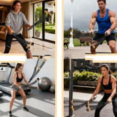 SOLFIT® Kompaktni podesivi trenažer otpora s čeličnom jezgrom, tihi rad i trening cijelog tijela kod kuće i na putu | ROPAFIT