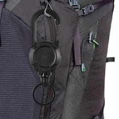 HOME & MARKER® Uvlačivi privjesak za ključeve s čeličnim užetom 60 cm, automatsko namatanje, karabiner kopča (2 kom) | TACTKEY