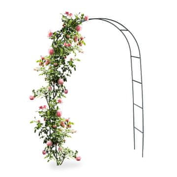 Northix Metalni luk za ruže tamnozeleni 240 cm