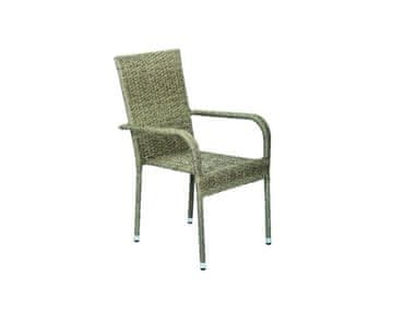 Green Bay set vrtnih stolaca Bay ratan sivi 6/1