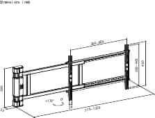 Jollyline MWM-3280, motorizirani zidni nosač TV 32"-80", 30 kg, rotacija 170°