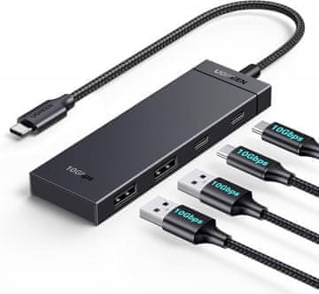 Ugreen USB-C hub 10 Gbps s 2x USB-C 3.2 i 2x USB 3.2