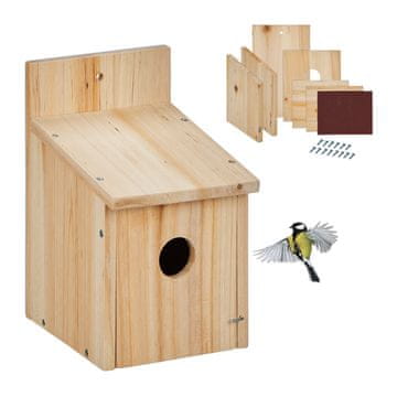 Northix Drvena kućica za ptice komplet 35 mm ulaz bor DIY