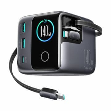 Joyroom punjač 140W USB 3xTipC 2xTipA GaN PD Podix napajanje crno JR-TRD01
