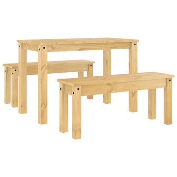 Vidaxl 3-dijelni blagovaonski set PANAMA od masivne borovine