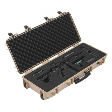 VEVOR Tvrdi kovčeg za pušku s bravom 4 sloja pjene 978x42x173 cm kaki