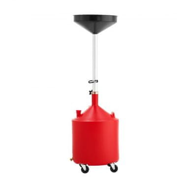 VEVOR Spremnik za ispuštanje ulja 68L 460x470x1935 mm Crveni