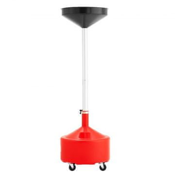 VEVOR Spremnik za ispuštanje ulja 30L 46x46x160 cm Crveni