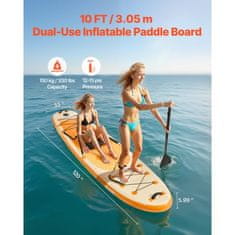 VEVOR Naduvna SUP daska 305x84x15 cm s sjedalom