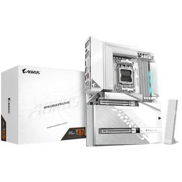 Gigabyte X870 AORUS STEALTH ICE AM5 ATX matična ploča – AMD X870, 4xDDR5