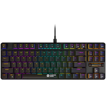 Canyon GAMING Cometstrike TKL GK-50 – žičana gaming tipkovnica, crna – slovenski natpis