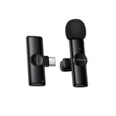 Borofone BFK16 bežični lavalier mikrofon USB-C, crni