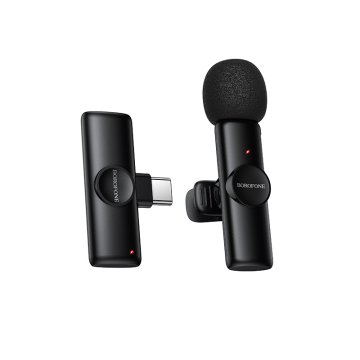 Borofone BFK16 bežični lavalier mikrofon USB-C, crni