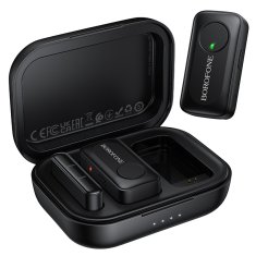 Borofone BFK17 bežični lavalier mikrofon USB-C, crni