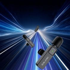 BLAVEC MK01 bežični lavalier mikrofon USB-C 2kom, crni