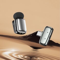 BLAVEC MK03 bežični lavalier mikrofon USB-C 2kom, srebrni