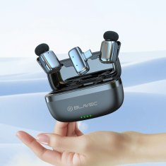 BLAVEC MK03 bežični lavalier mikrofon USB-C 2kom, srebrni