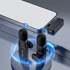 BLAVEC MK01 bežični lavalier mikrofon USB-C 2kom, crni