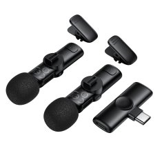 Borofone BFK16A bežični lavalier mikrofon USB-C 2kom, crni