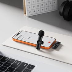 Borofone BFK16 bežični lavalier mikrofon USB-C, crni