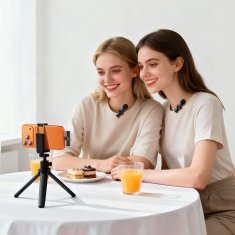 Borofone BFK16A bežični lavalier mikrofon USB-C 2kom, crni