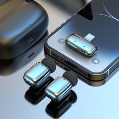 BLAVEC MK03 bežični lavalier mikrofon USB-C 2kom, srebrni