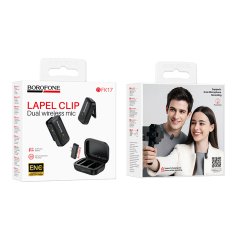 Borofone BFK17 bežični lavalier mikrofon USB-C, crni