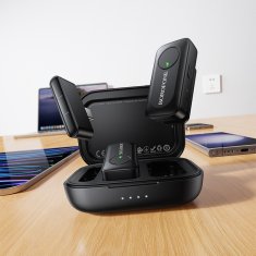 Borofone BFK17 bežični lavalier mikrofon USB-C, crni