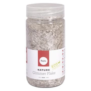 Rayher.	 Glitter pahuljice 0,1-3 mm biorazgradiv,, 370 ml srebrne