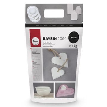 Rayher.	 Raysin 100, masa za lijevanje, bijela, 1kg
