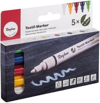 Rayher.	 Set tekstilnih markera od 2-4 mm