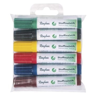 Rayher.	 Marker za tekstil-set, 6 komada