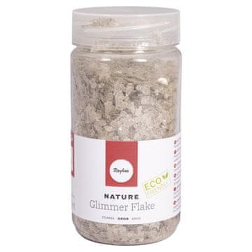 Rayher.	 Glitter pahuljice 3-10 mm biorazgradiv,370 ml, srebrne