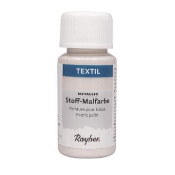 Rayher.	 Boja za tekstil metalik, biserna, 50 ml