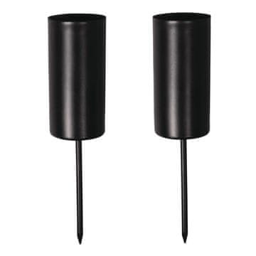 Rayher.	 Svijećnjak za adventske svijeće 2,3 cm,visina 5 cm, crni, set 2 kom