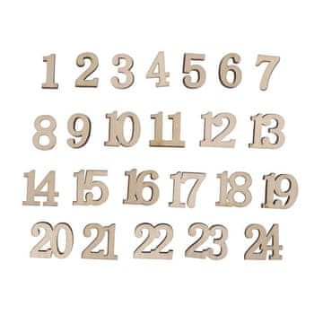 Rayher.	 Adventski kalendar drveni brojevi 1-24 1,7 cm, 24 kom