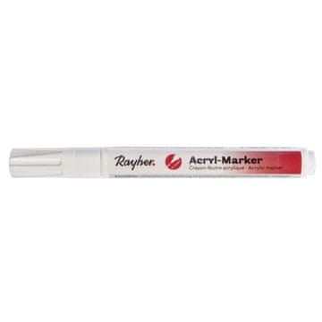 Rayher.	 Marker akril, bijeli, 2-4 mm