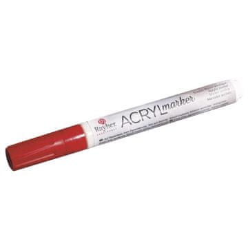 Rayher.	 Marker akril, crveni, 2-4 mm