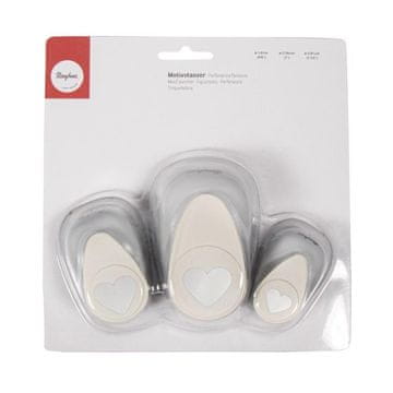 Rayher.	 Set probijačev rupa, Srca, set 3m + 3.81cm