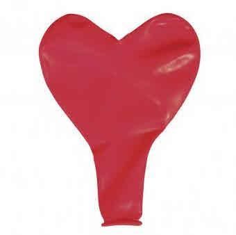 Rayher.	 Balon latex, srce, crveno, 8 kom