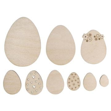 Rayher.	 Drvena silueta jajeta 2-8 cm set 9