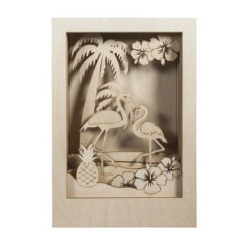 Rayher.	 Drvena zagonetka 3D Flamingo, 20x30x6.7cm,
