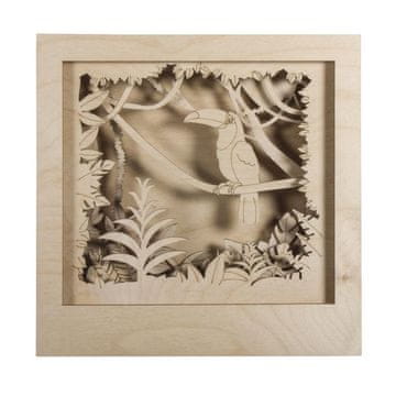 Rayher.	 Drvena zagonetka 3D Tukano, 24x24x6.5cm,