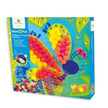 Rayher.	 Kreativni set Stick'N Fun Pomponi, Leptiri