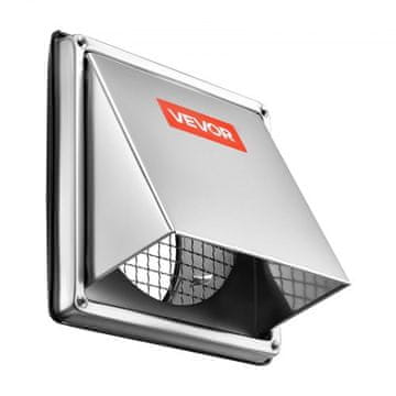 VEVOR Poklopac za zidnu ventilaciju 162x162x121 mm srebrni