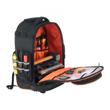 VEVOR Ruksak za alat na kotačićima 440x250x480 mm Crni